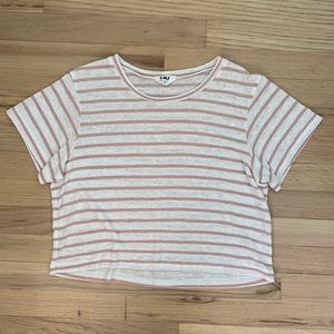 LNA Rian striped crop tee shirt